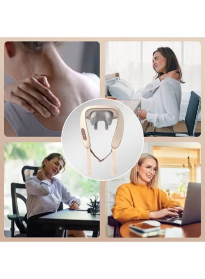 Electric Neck and Shoulder Massager with Heat - Shiatsu Deep Kneading Acupressure Massager, Hands-Free Design for Stress and Pain Relief - Image 2